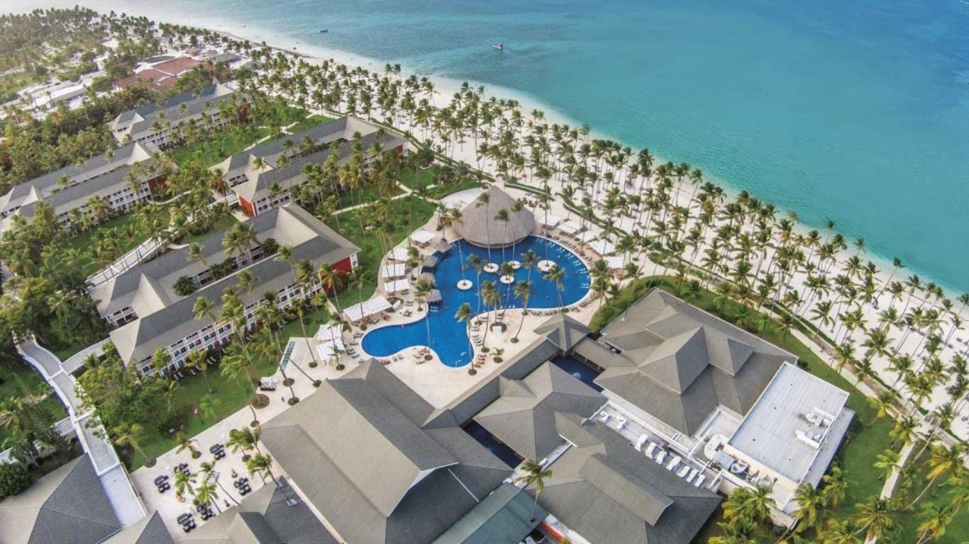Barcelo Bavaro Palace mega all-inclusive resort in Punta Cana with expansive pools, waterpark, casino, and beachfront entertainment.